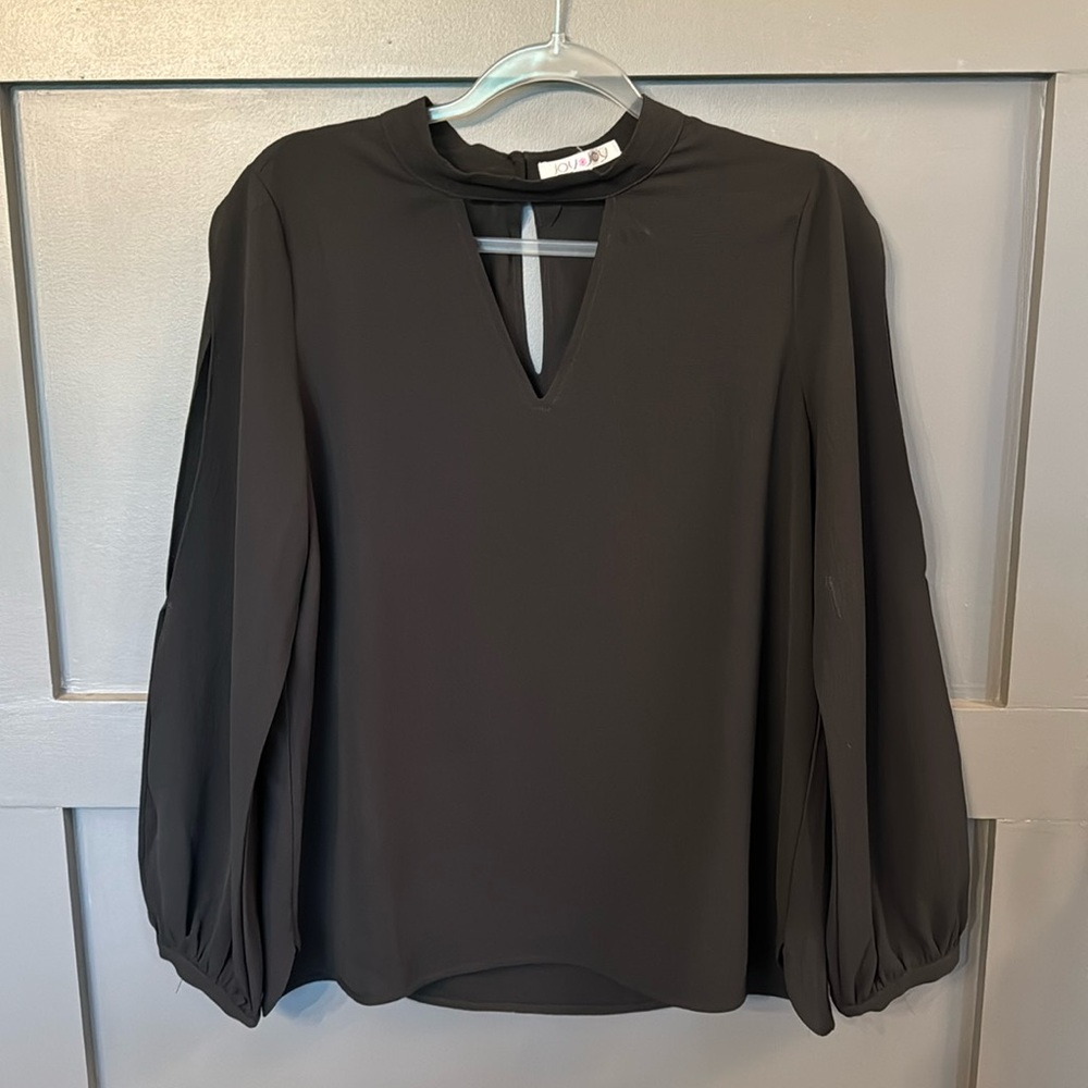 Joy Joy- Black Blouse- Large